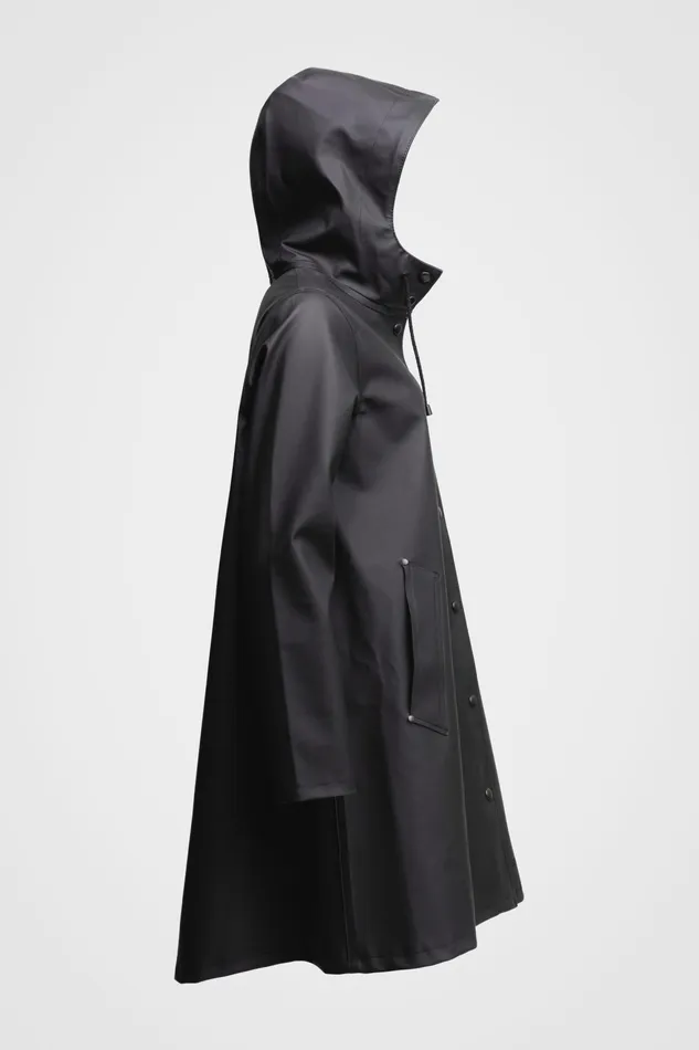 Raincoats Women Stutterheim Black Raincoat For Women 8211 Mosebacke