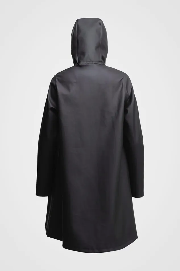 Raincoats Women Stutterheim Black Raincoat For Women 8211 Mosebacke