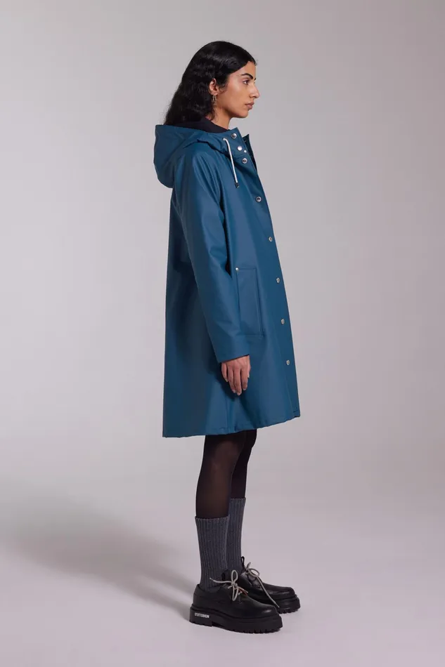 Raincoats Women Stutterheim Mosebacke Lightweight Raincoat Petrol Blue