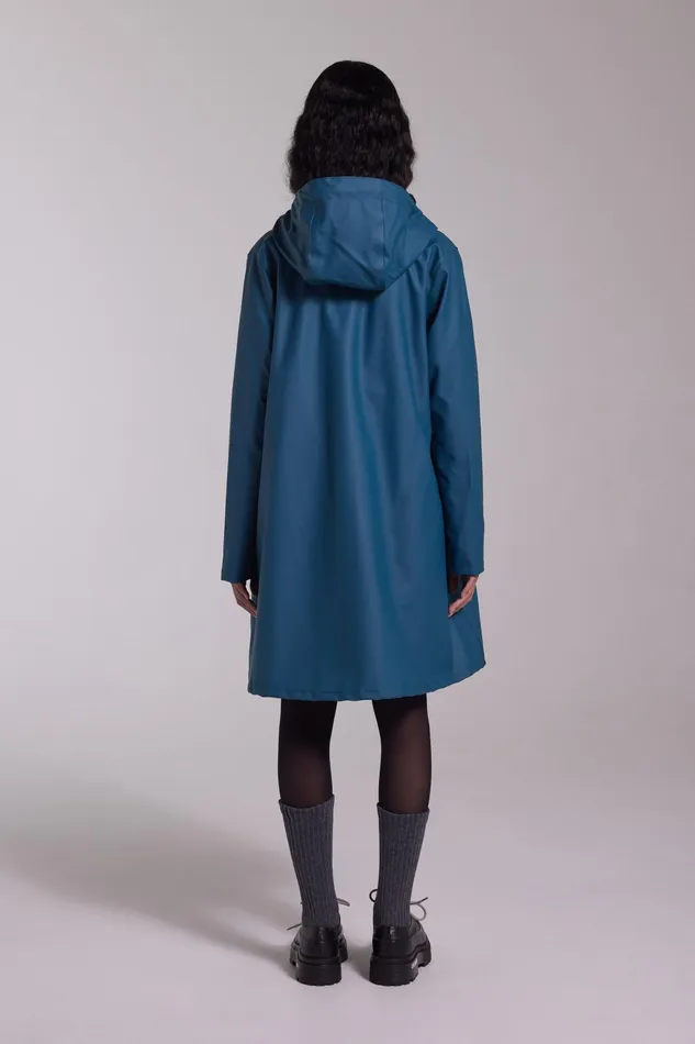 Raincoats Women Stutterheim Mosebacke Lightweight Raincoat Petrol Blue