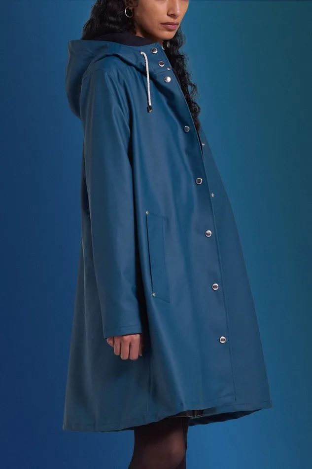Raincoats Women Stutterheim Mosebacke Lightweight Raincoat Petrol Blue