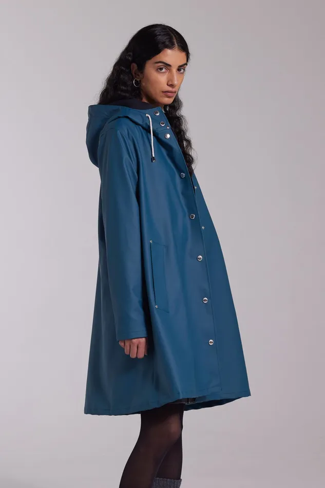 Raincoats Women Stutterheim Mosebacke Lightweight Raincoat Petrol Blue