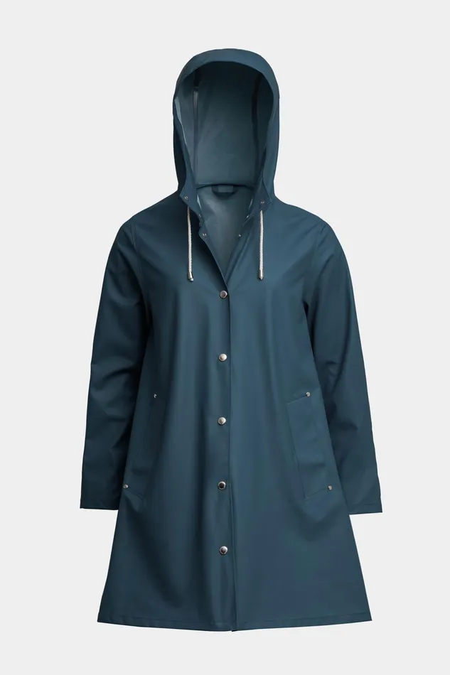 Raincoats Women Stutterheim Mosebacke Lightweight Raincoat Petrol Blue