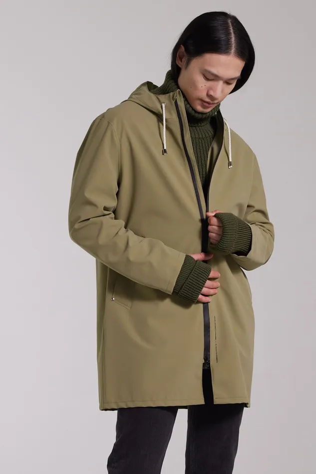 Raincoats Women Stutterheim Stockholm Lightweight Zip Matte Raincoat Aloe