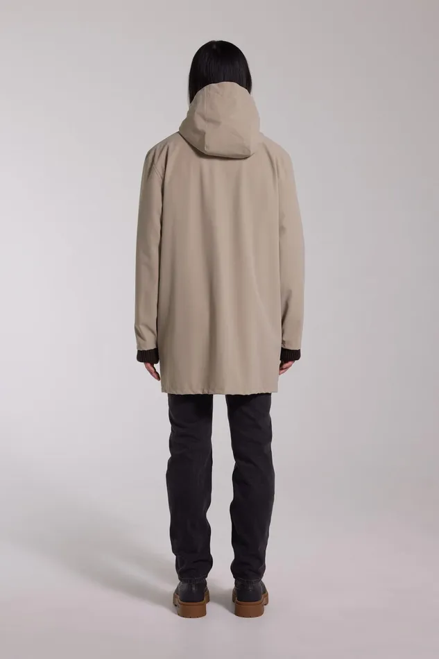 Raincoats Women Stutterheim Stockholm Lightweight Zip Matte Raincoat Potato