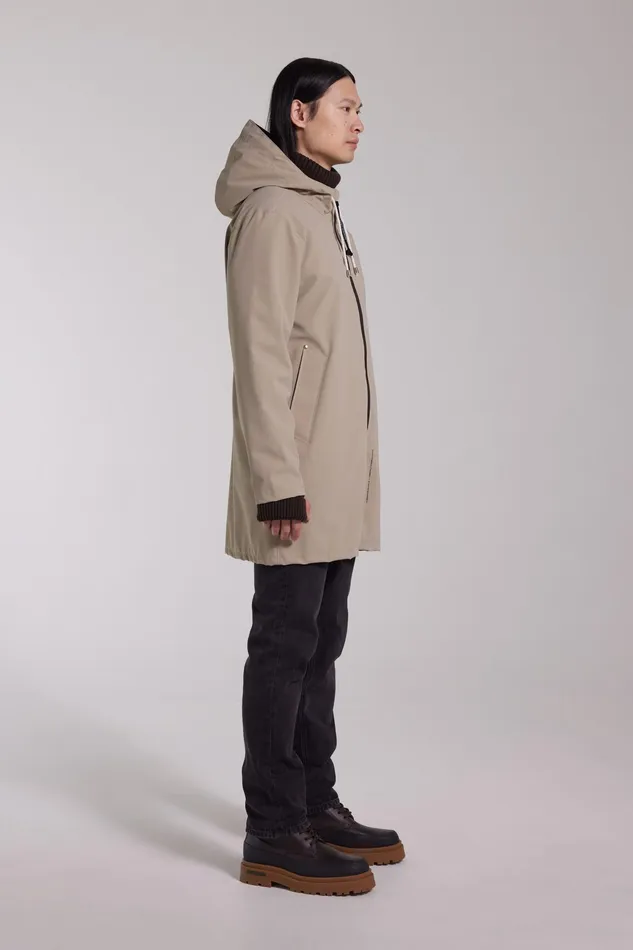 Raincoats Women Stutterheim Stockholm Lightweight Zip Matte Raincoat Potato