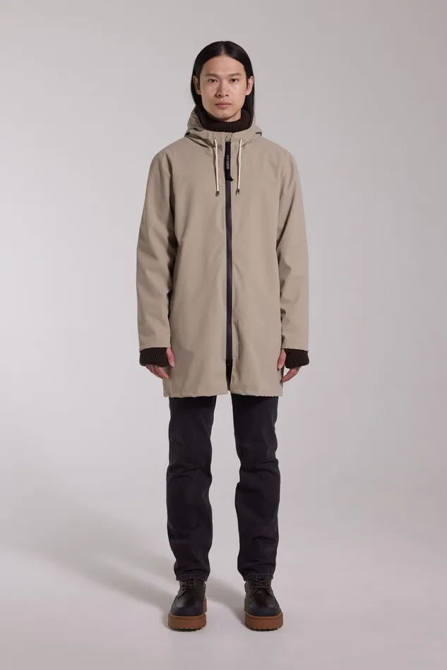 Raincoats Women Stutterheim Stockholm Lightweight Zip Matte Raincoat Potato