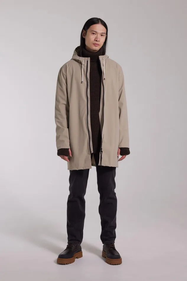 Raincoats Women Stutterheim Stockholm Lightweight Zip Matte Raincoat Potato