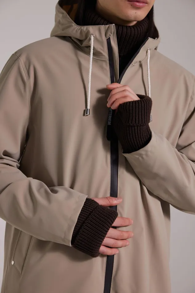 Raincoats Women Stutterheim Stockholm Lightweight Zip Matte Raincoat Potato