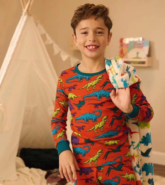 Real Dinosaurs Kids Organic Cotton Pajama Set Hatley