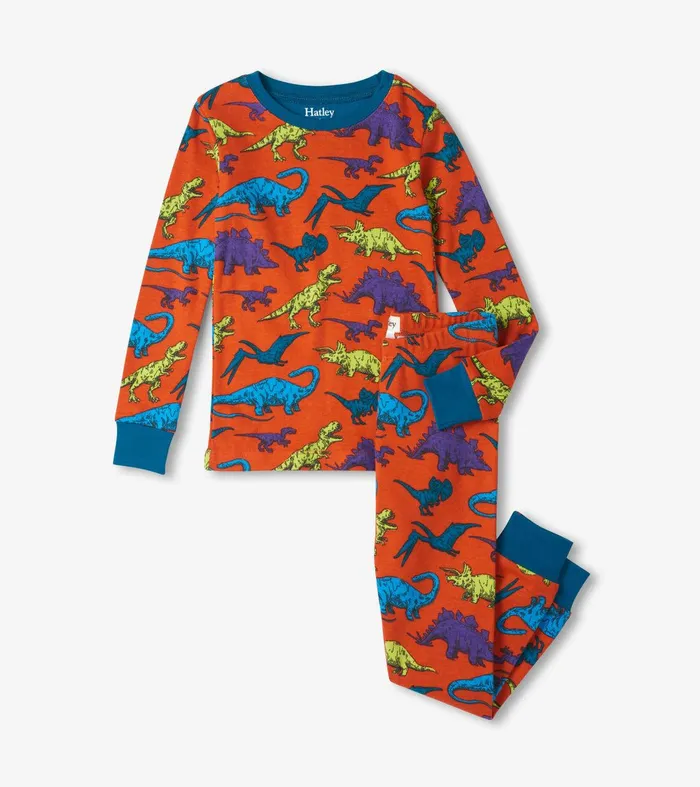 Real Dinosaurs Kids Organic Cotton Pajama Set Hatley