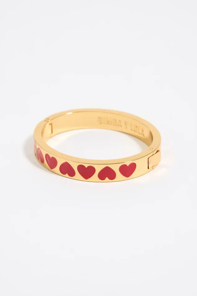 Red Enamel Hearts Bracelet Red Women Bimba Y Lola Bracelets