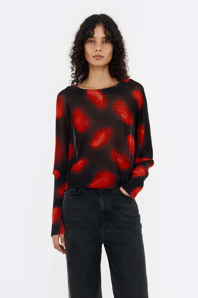 Red Plumas Jumper Plumas Red Women Bimba Y Lola Knitwear