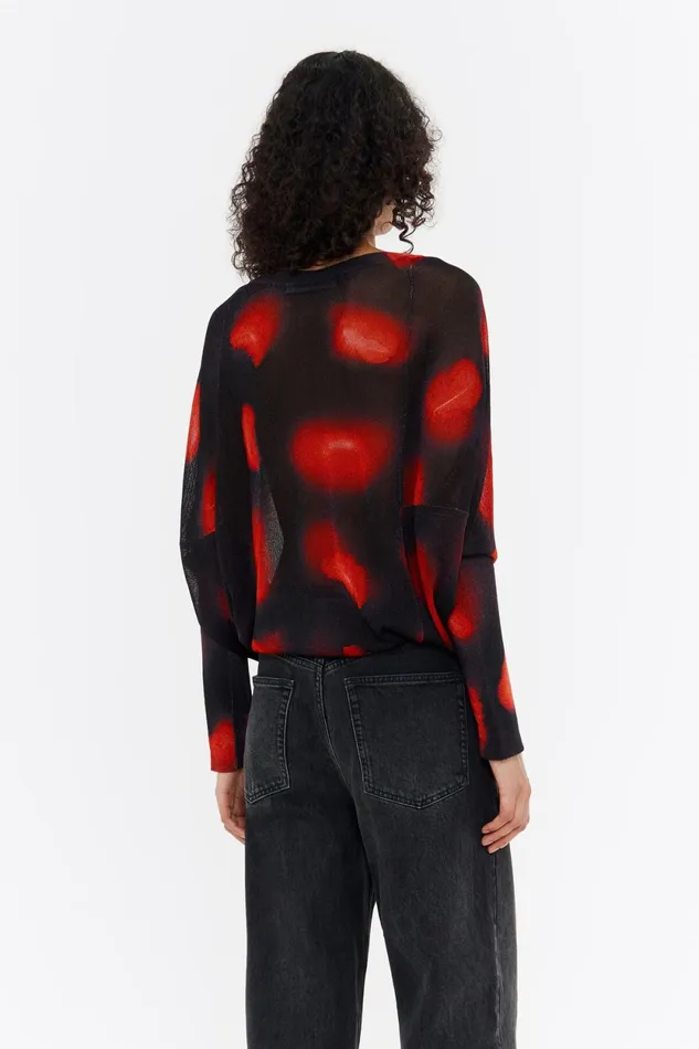 Red Plumas Jumper Plumas Red Women Bimba Y Lola Knitwear Red Plumas Jumper Plumas Red Women Bimba Y Lola Knitwear