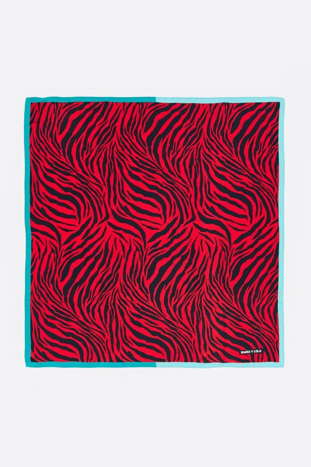 Red Zebra Scarf Red Women Bimba Y Lola Scarves