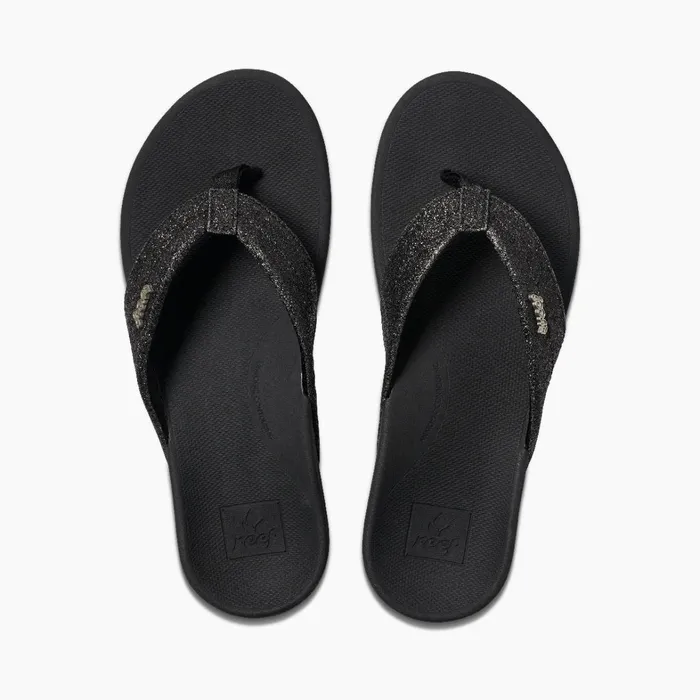 Reef Sandals OrthoSpring Blackblack Glitter 8211 Women Reef Sandals OrthoSpring Blackblack Glitter 8211 Women