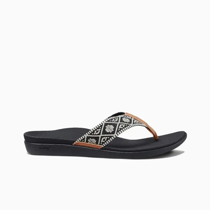 Reef Sandals Ortho Woven Blackwhite 8211 Women