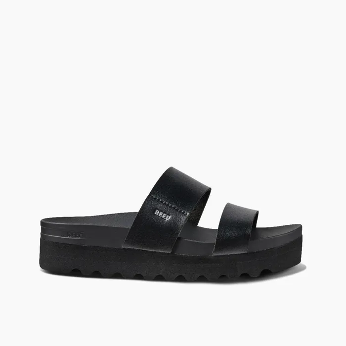 Reef Slides Cushion Vista Hi Blackblack 8211 Women