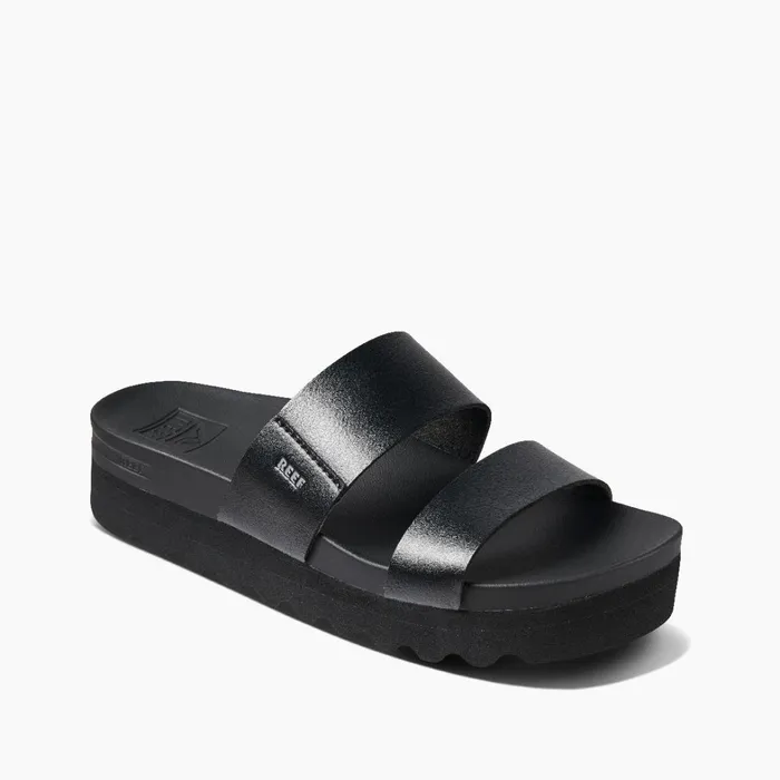 Reef Slides Cushion Vista Hi Blackblack 8211 Women Reef Slides Cushion Vista Hi Blackblack 8211 Women