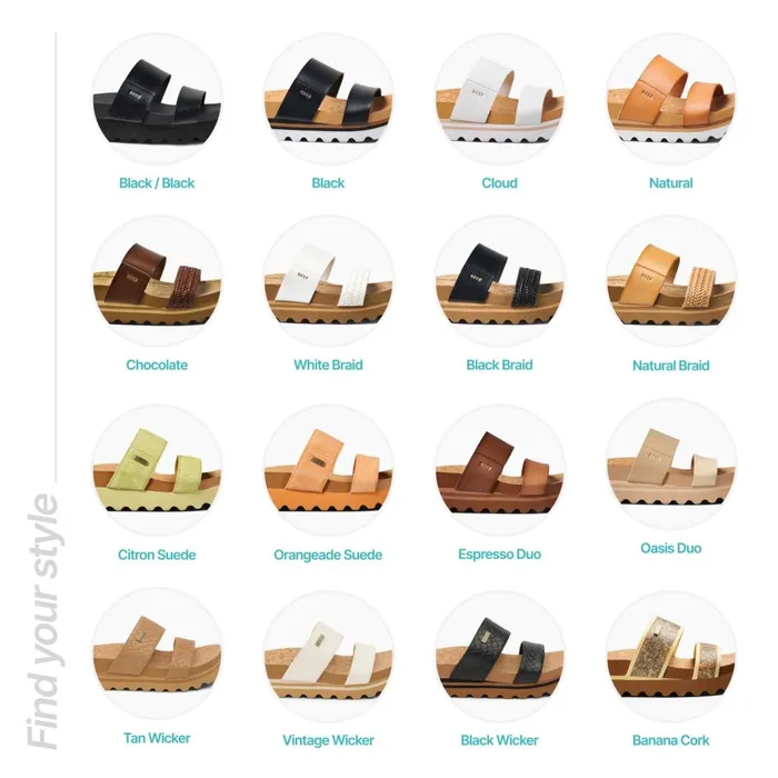 Reef Slides Cushion Vista Hi Blackblack 8211 Women Reef Slides Cushion Vista Hi Blackblack 8211 Women