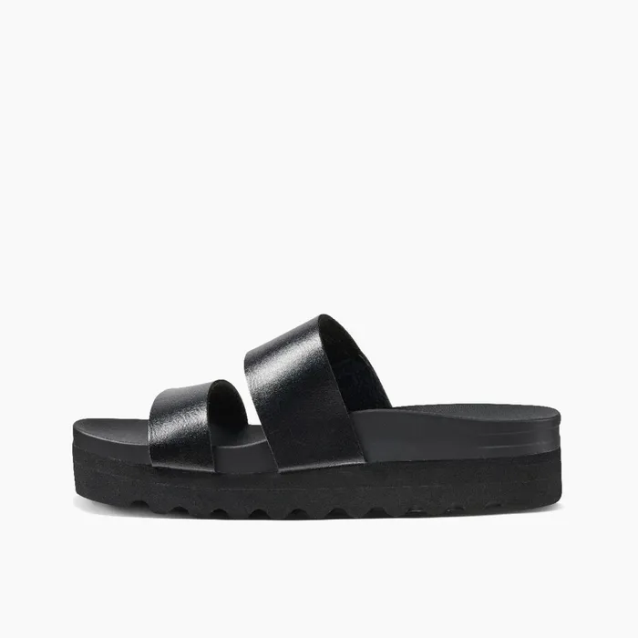 Reef Slides Cushion Vista Hi Blackblack 8211 Women Reef Slides Cushion Vista Hi Blackblack 8211 Women