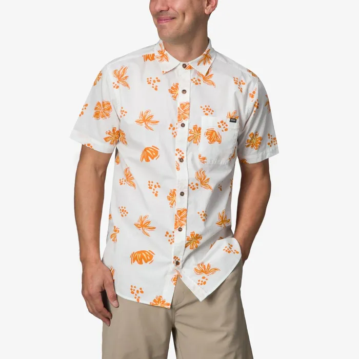 Reef TShirts and Shirts Lawson Short Sleeve Shirt Bright White 8211 Men