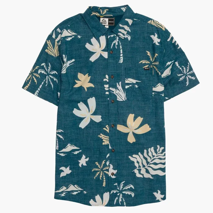 Reef TShirts and Shirts Watson Short Sleeve Shirt Legion Blue 8211 Men Reef TShirts and Shirts Watson Short Sleeve Shirt Legion Blue 8211 Men