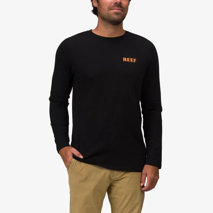 Reef TShirts and Shirts Wellie 24 Long Sleeve Tee Black 8211 Men
