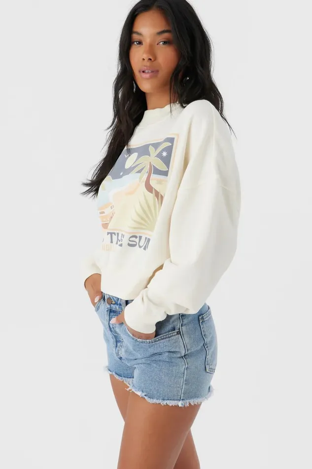 ROAM SLOW MOMENT CROP FLEECE Winter White Women O039NEILL Collections