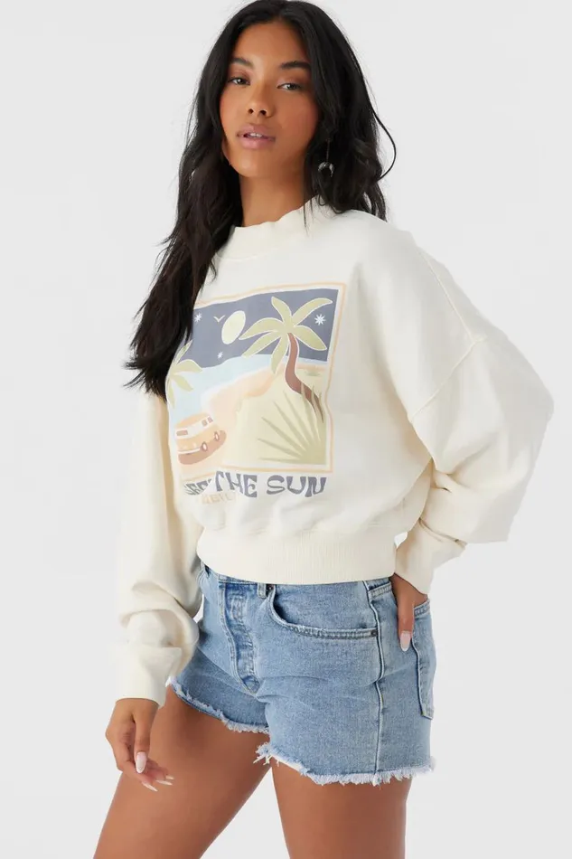 ROAM SLOW MOMENT CROP FLEECE Winter White Women O039NEILL Collections