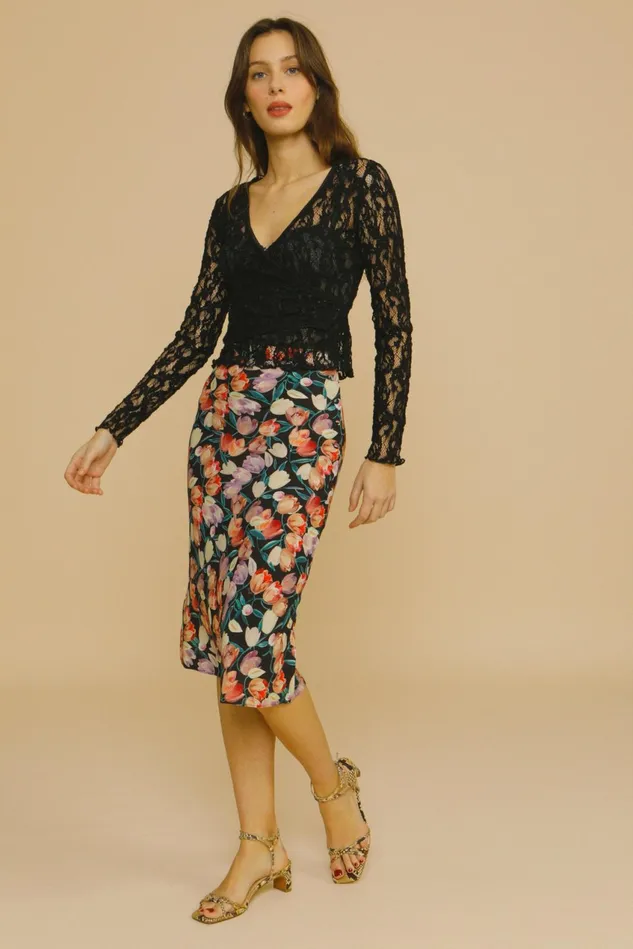Rouje ASSIA Top Black Women Blouses and Tops