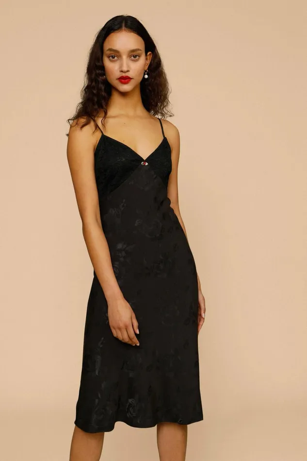Rouje DIANE Dress Jacquard Noir Women Dresses