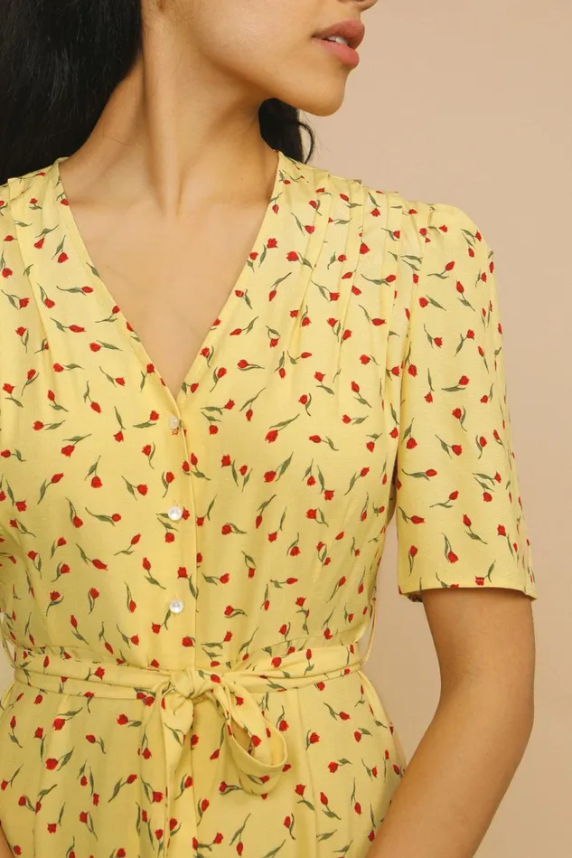 Rouje MATHILDE Dress Mini Tulipe Paille Women Dresses