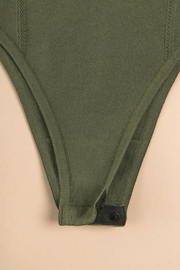 Rouje PIA Bodysuit Khaki Women Tshirts and Tank Tops