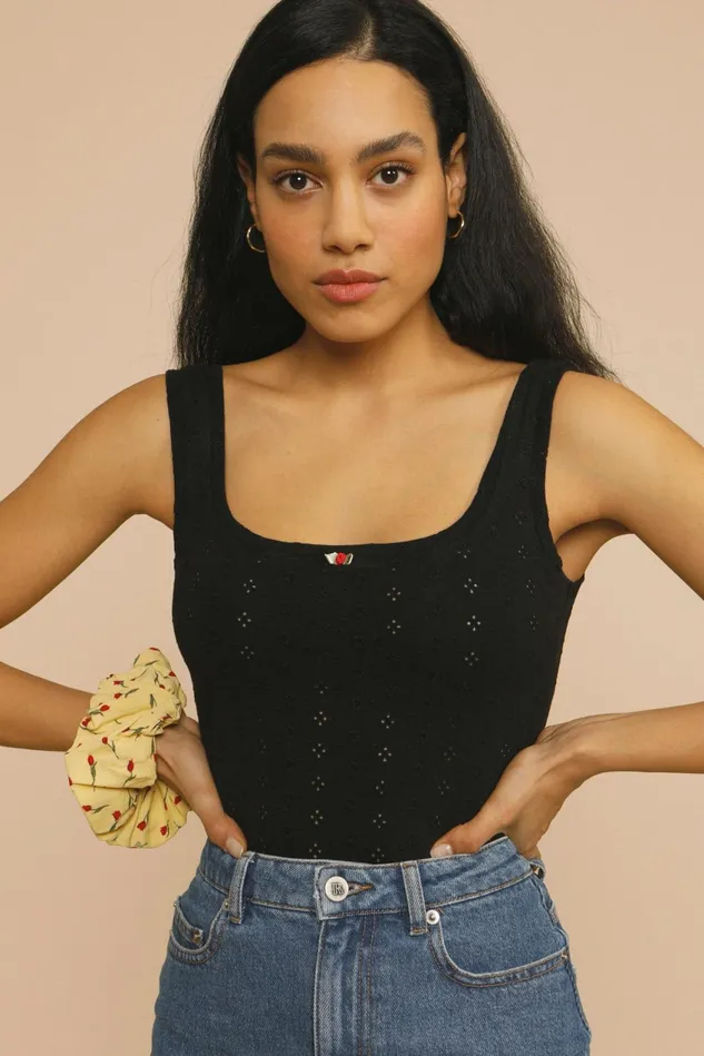 Rouje SAHEL Bodysuit Black Women Tshirts and Tank Tops