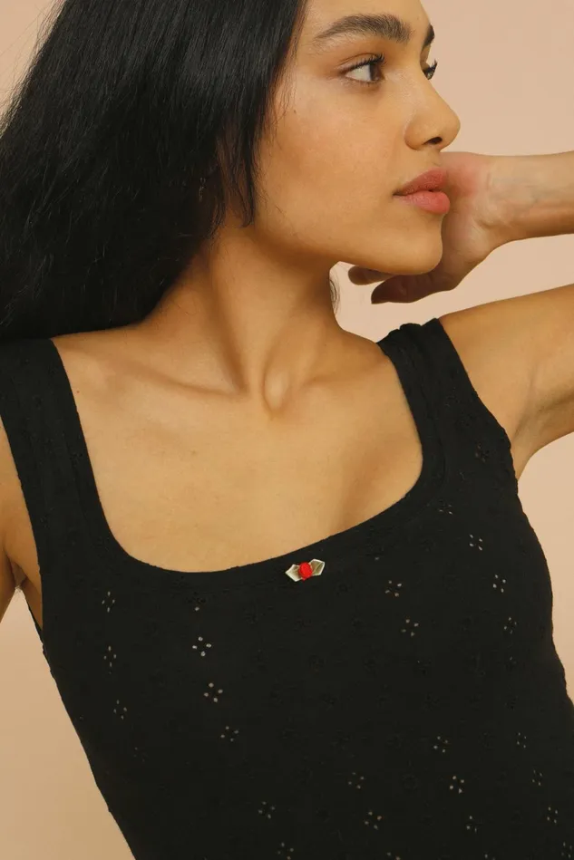 Rouje SAHEL Bodysuit Black Women Tshirts and Tank Tops