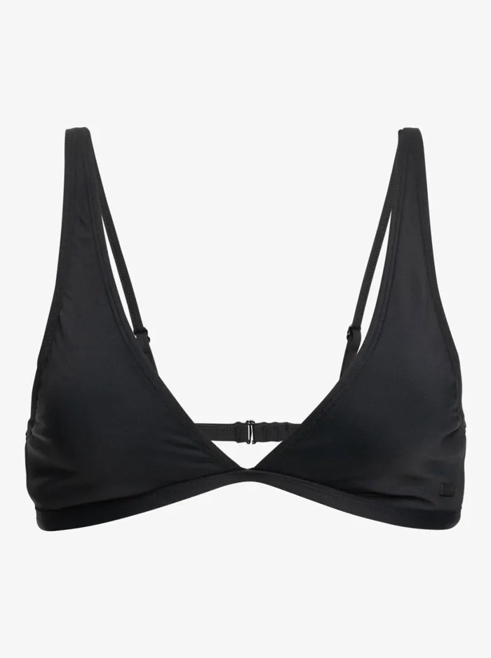 Roxy Bikinis Beach Classics Elongated Triangle Bikini Top Anthracite 8211 Women