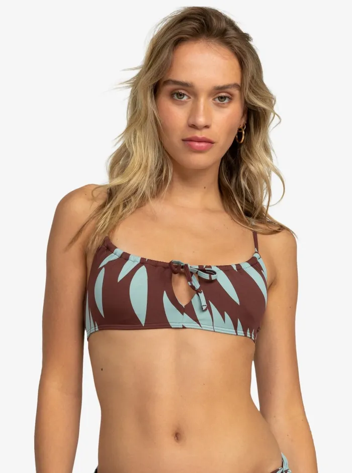 Roxy Bikinis Palm Cruz Bralette Bikini Top Bitter Chocolate Palmeria 8211 Women Roxy Bikinis Palm Cruz Bralette Bikini Top Bitter Chocolate Palmeria 8211 Women