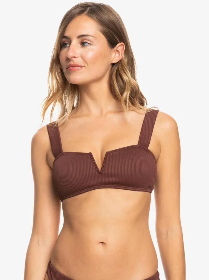 Roxy Bikinis Roxy Love The Coco V Bralette Bikini Top Bitter Chocolate 8211 Women Roxy Bikinis Roxy Love The Coco V Bralette Bikini Top Bitter Chocolate 8211 Women