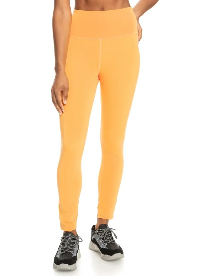 Roxy Bottoms Heart Into It Technical Leggings Mock Orange 8211 Women
