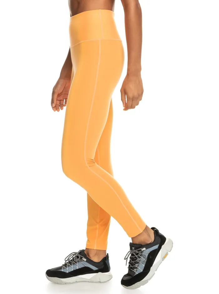Roxy Bottoms Heart Into It Technical Leggings Mock Orange 8211 Women