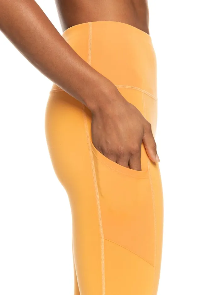 Roxy Bottoms Heart Into It Technical Leggings Mock Orange 8211 Women