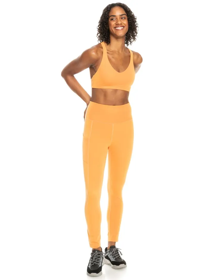 Roxy Bottoms Heart Into It Technical Leggings Mock Orange 8211 Women