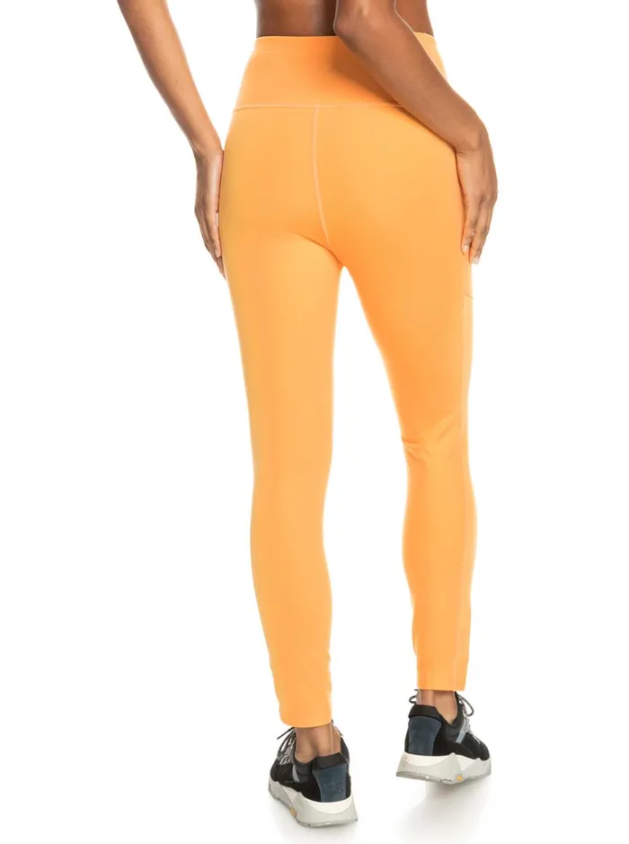 Roxy Bottoms Heart Into It Technical Leggings Mock Orange 8211 Women