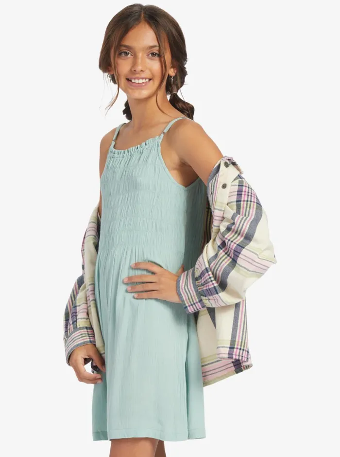 Roxy Dresses and Rompers Girls039 416 Look At Me Now Strappy Dress Blue Surf 8211 Women