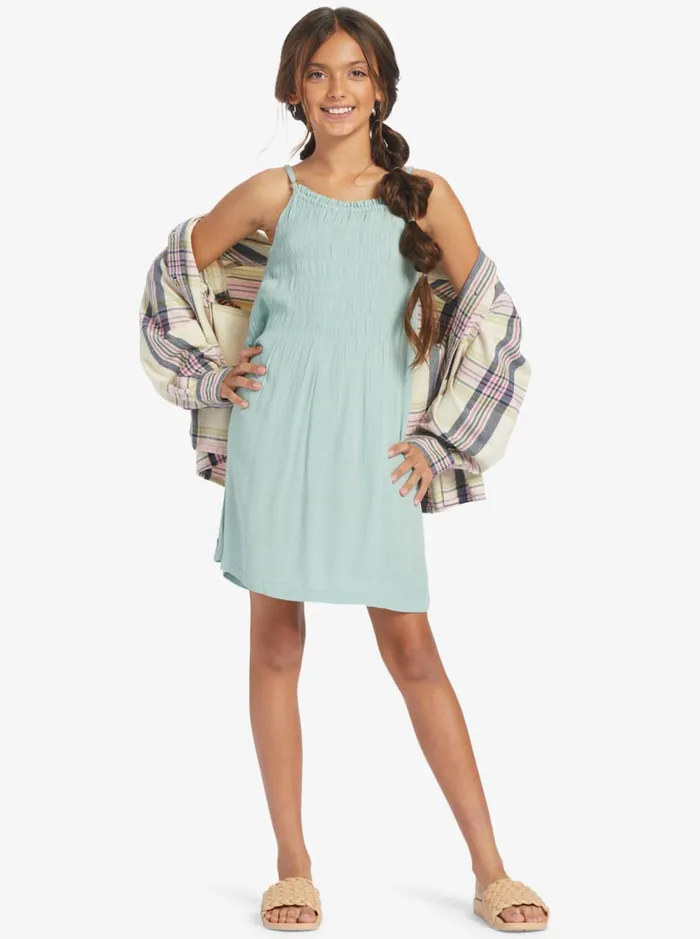 Roxy Dresses and Rompers Girls039 416 Look At Me Now Strappy Dress Blue Surf 8211 Women
