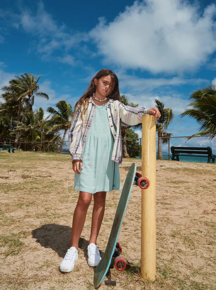 Roxy Dresses and Rompers Girls039 416 Look At Me Now Strappy Dress Blue Surf 8211 Women