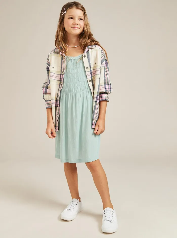 Roxy Dresses and Rompers Girls039 416 Look At Me Now Strappy Dress Blue Surf 8211 Women