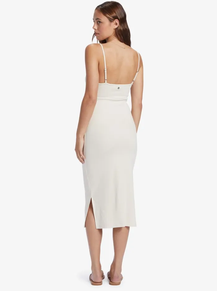 Roxy Dresses Wavey Baby Rib Knit Dress Tapioca 8211 Women
