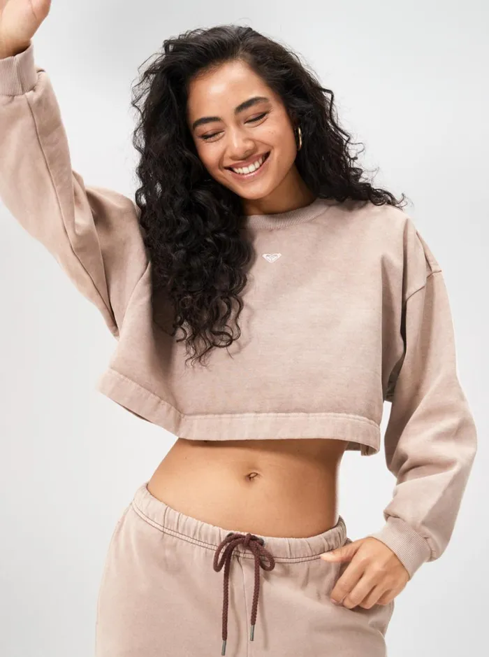 Roxy Fleece and Hoodies Surf Safari Sweatshirt Bitter Chocolate 8211 Women